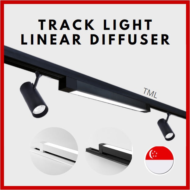 Linear Track Light Flood Light Diffuser Extra Bright Plug and Play 20W 4HOME SINGAPORE - 4HOME