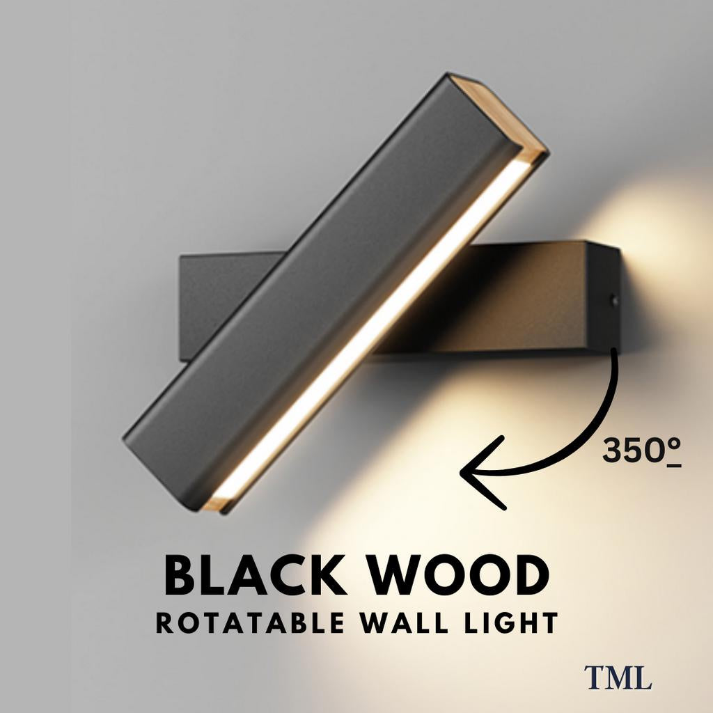 Premium Black Wood Scandinavian Nordic Wall Light Rotatable 4HOME SINGAPORE - 4HOME