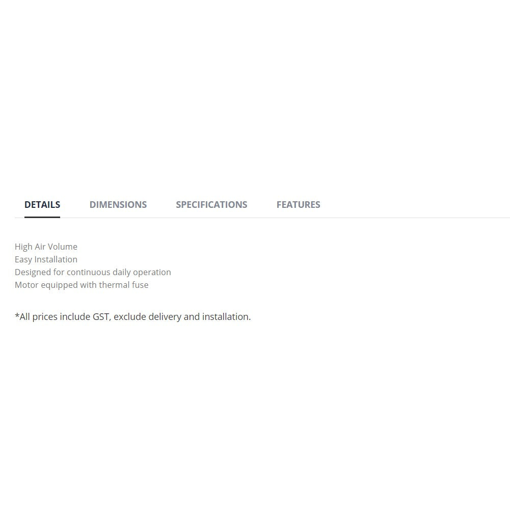 KDK 20TGQF 20CQT1 Exhaust Fan Ceiling Mount Ventilating Ventilation Fan 4HOME SINGAPORE - 4HOME