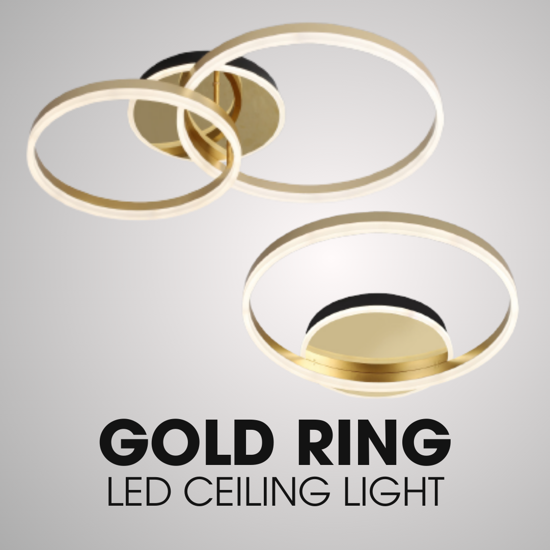 Premium Gold Luxurious LED ceiling light Single Ring Dual Ring