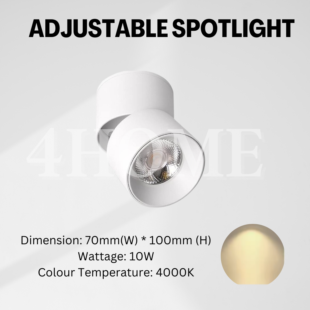 Minimalist Adjustable Surface Spotlight LED Surface Downlight 7W 4HOME SINGAPORE - 4HOME