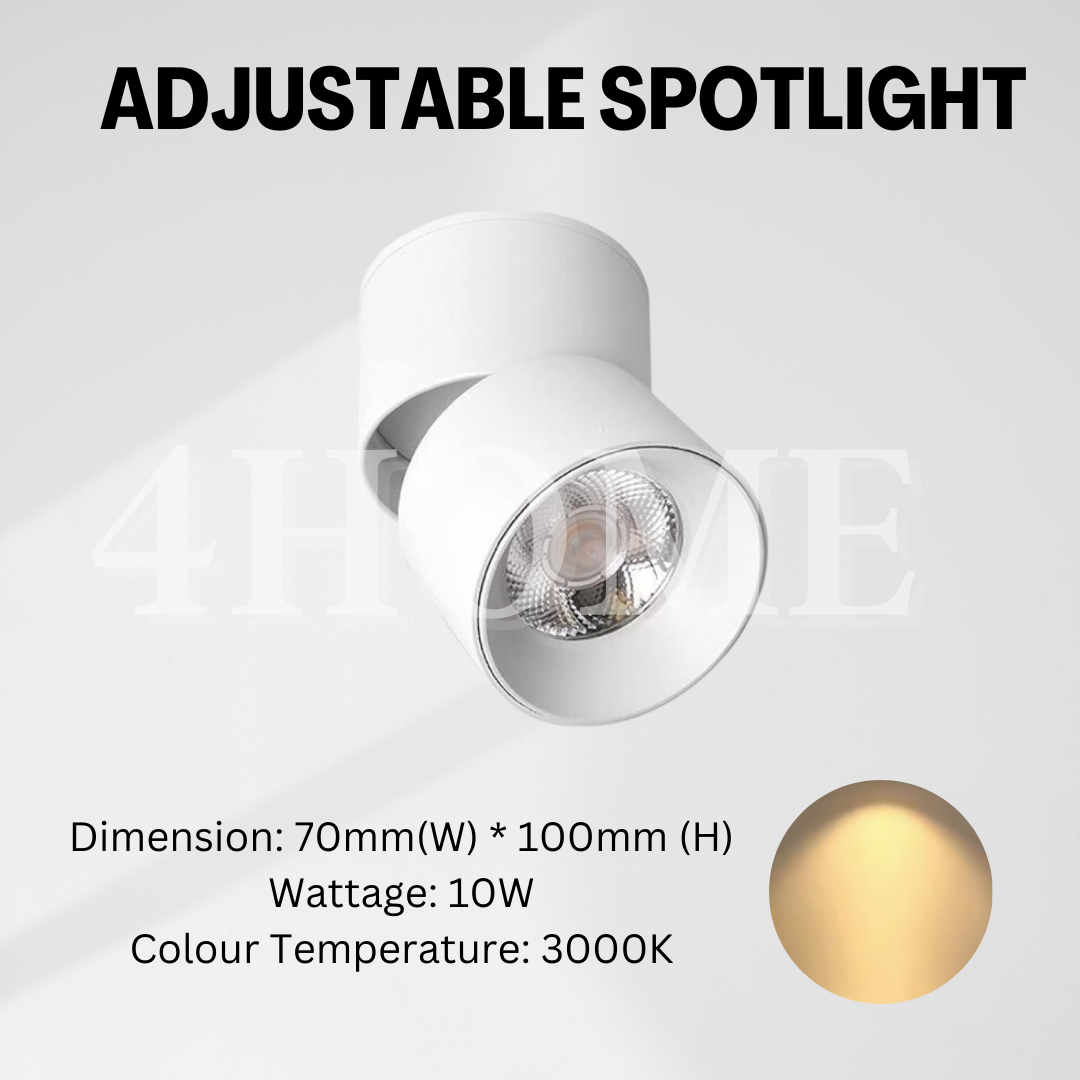 Minimalist Adjustable Surface Spotlight LED Surface Downlight 7W 4HOME SINGAPORE - 4HOME
