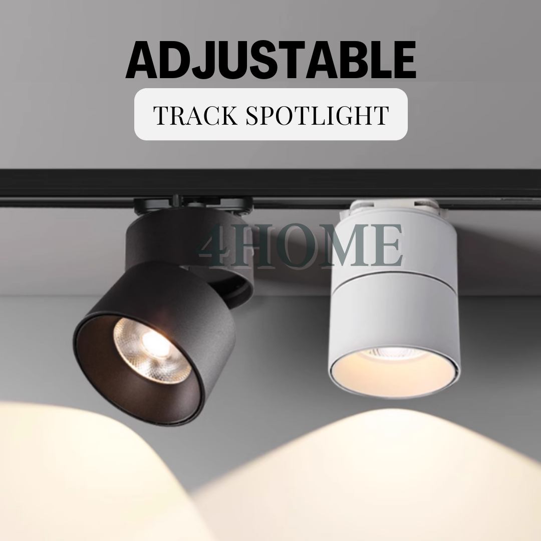 Minimalist Adjustable Track Round Cylindrical Spotlight LED 10W 3000K 4000K 4HOME SINGAPORE - 4HOME