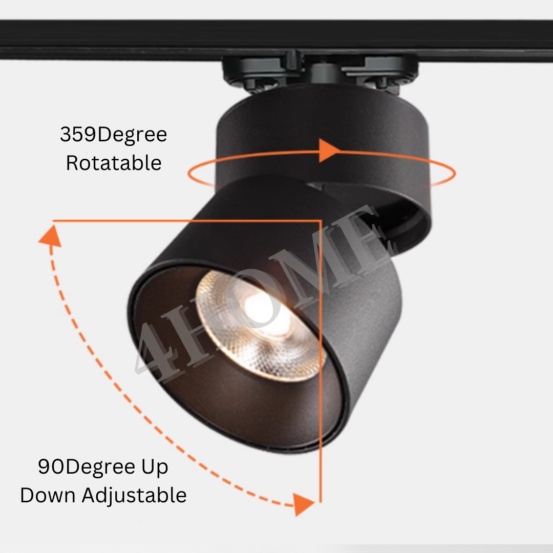 Minimalist Adjustable Track Round Cylindrical Spotlight LED 10W 3000K 4000K 4HOME SINGAPORE - 4HOME