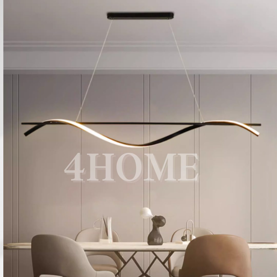 Premium Modern Single Wavy Twist long Pendant Light for Dining Island (Copy) 4HOME SINGAPORE - 4HOME