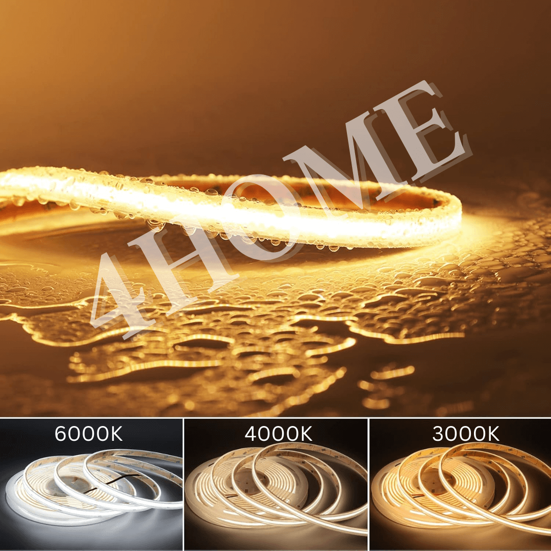 IP67 COB LED Strip Light 5meters High Density Waterproof Flexible DC24V 480LEDs/m 4HOME SINGAPORE - 4HOME