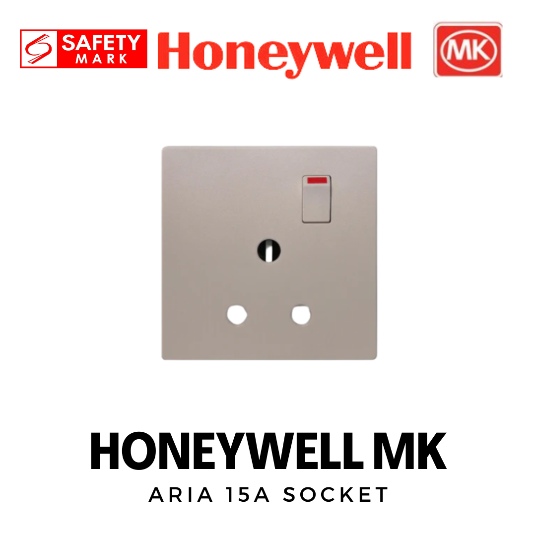 Honeywell MK Aria 单双 13A 插座 带 USB AC 安全标志 玫瑰金 灰色 黑色 白色 4HOME 新加坡
