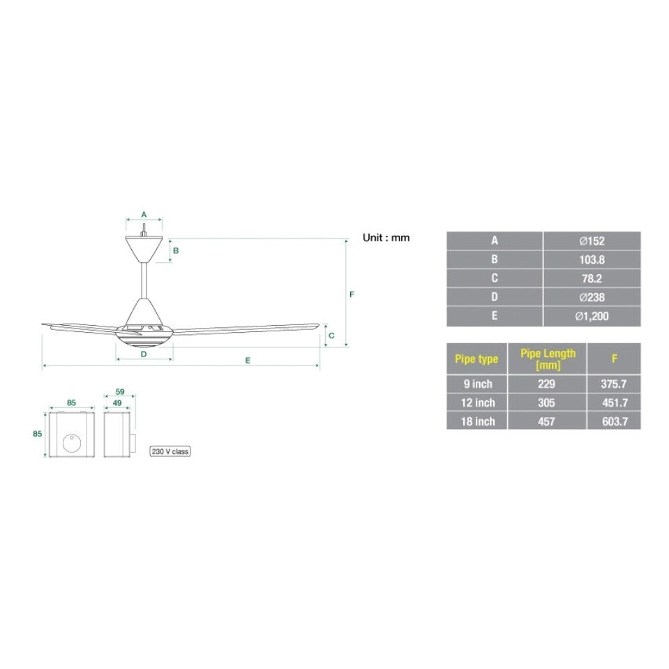 KDK M48SG Ceiling Fan 4HOME SINGAPORE - 4HOME