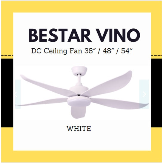 Bestar Vino 5blades DC Ceiling Fan 38inch 48inch 54inch 24W light 4HOME SINGAPORE - 4HOME