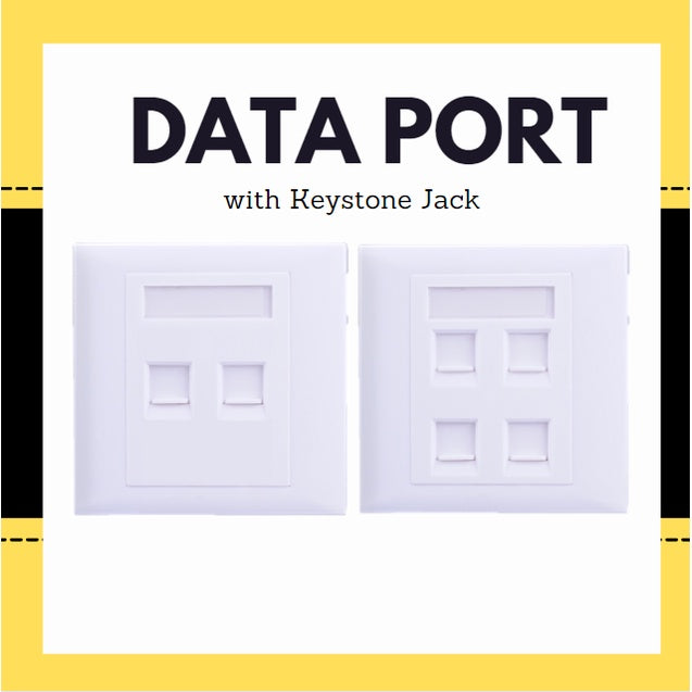 2Port 4Port Data RJ45 Socket for CAT6 4HOME SINGAPORE - 4HOME