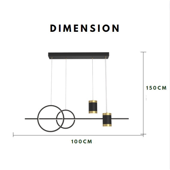 Premium Starry Black Gold Chandelier Pendant Light 90W Tri-tone 4HOME SINGAPORE - 4HOME