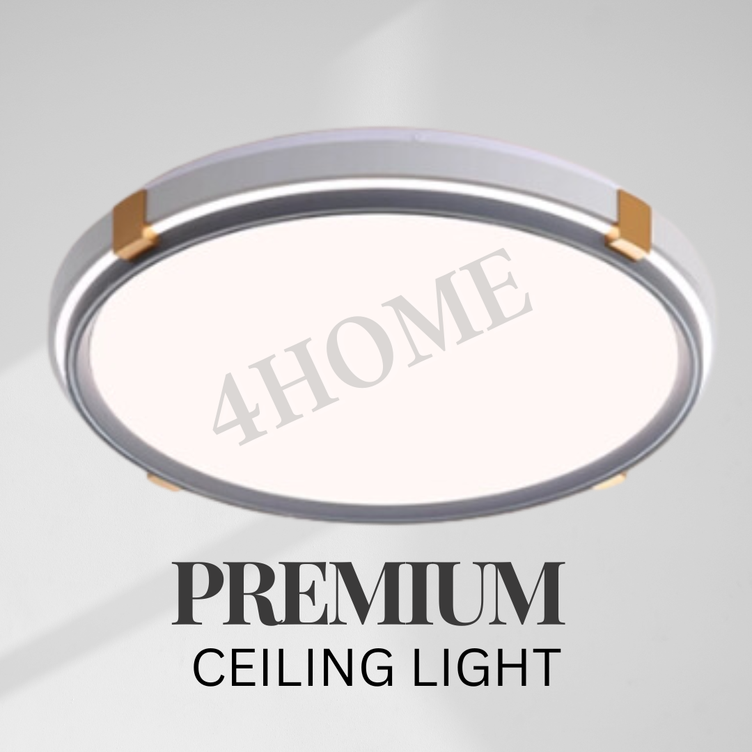 Premium Space Grey with Gold LED Ceiling Light Twist & Turn Tritone Daylight Warm White Bedroom Living Room Kitchen 50cm 4HOME SINGAPORE - 4HOME