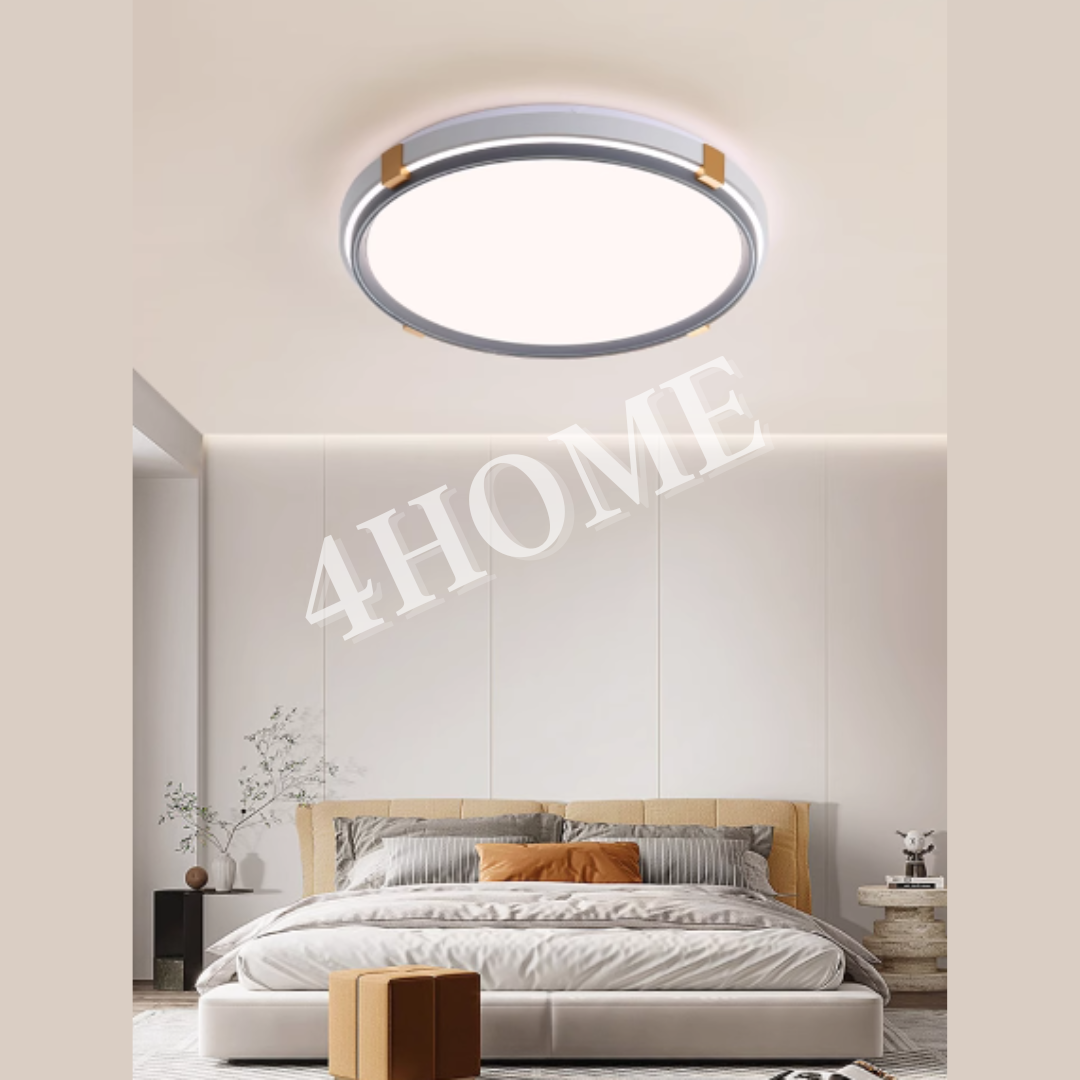 Premium Space Grey with Gold LED Ceiling Light Twist & Turn Tritone Daylight Warm White Bedroom Living Room Kitchen 50cm 4HOME SINGAPORE - 4HOME