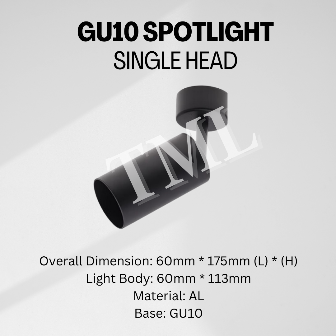 Premium Gold Black Wall Light Ceiling Spotlight Single Head 2Head 3Head GSE 4HOME SINGAPORE - 4HOME