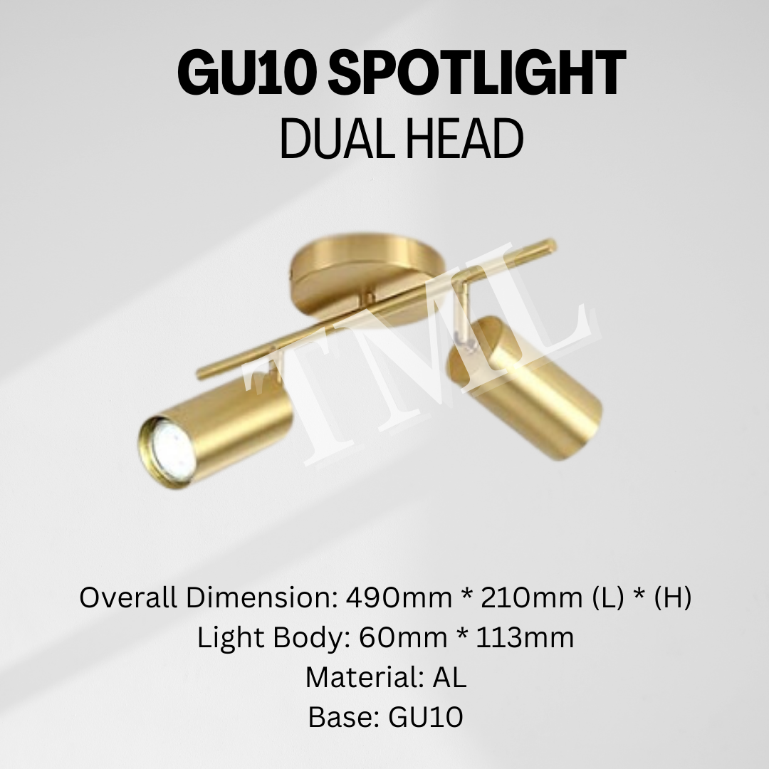 Premium Gold Black Wall Light Ceiling Spotlight Single Head 2Head 3Head GSE 4HOME SINGAPORE - 4HOME