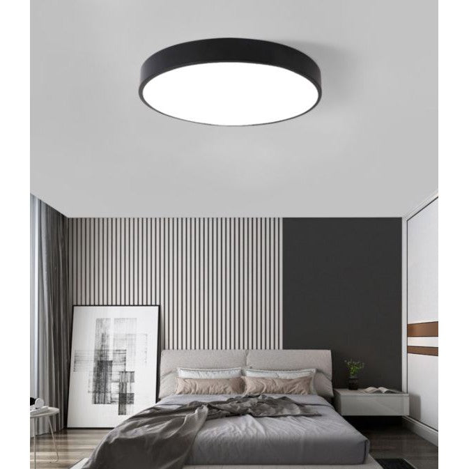 4HOME SINGAPORE 18W 24W 36W Black White Green LED Nordic Minimal Ceiling Light - Daylight Warm White Tri-tone Macaron - 4HOME