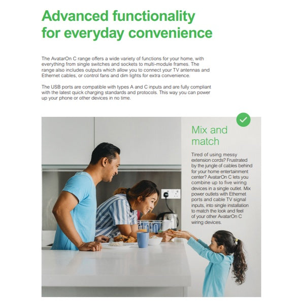 Schneider Avataron C 20A 2Gang 1G2W Double Pole Heater Switch Wine Gold Dark Grey Matt White 4HOME SINGAPORE - 4HOME