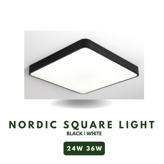 Nordic Square LED Ceiling Light 24W 36W 4HOME SINGAPORE - 4HOME