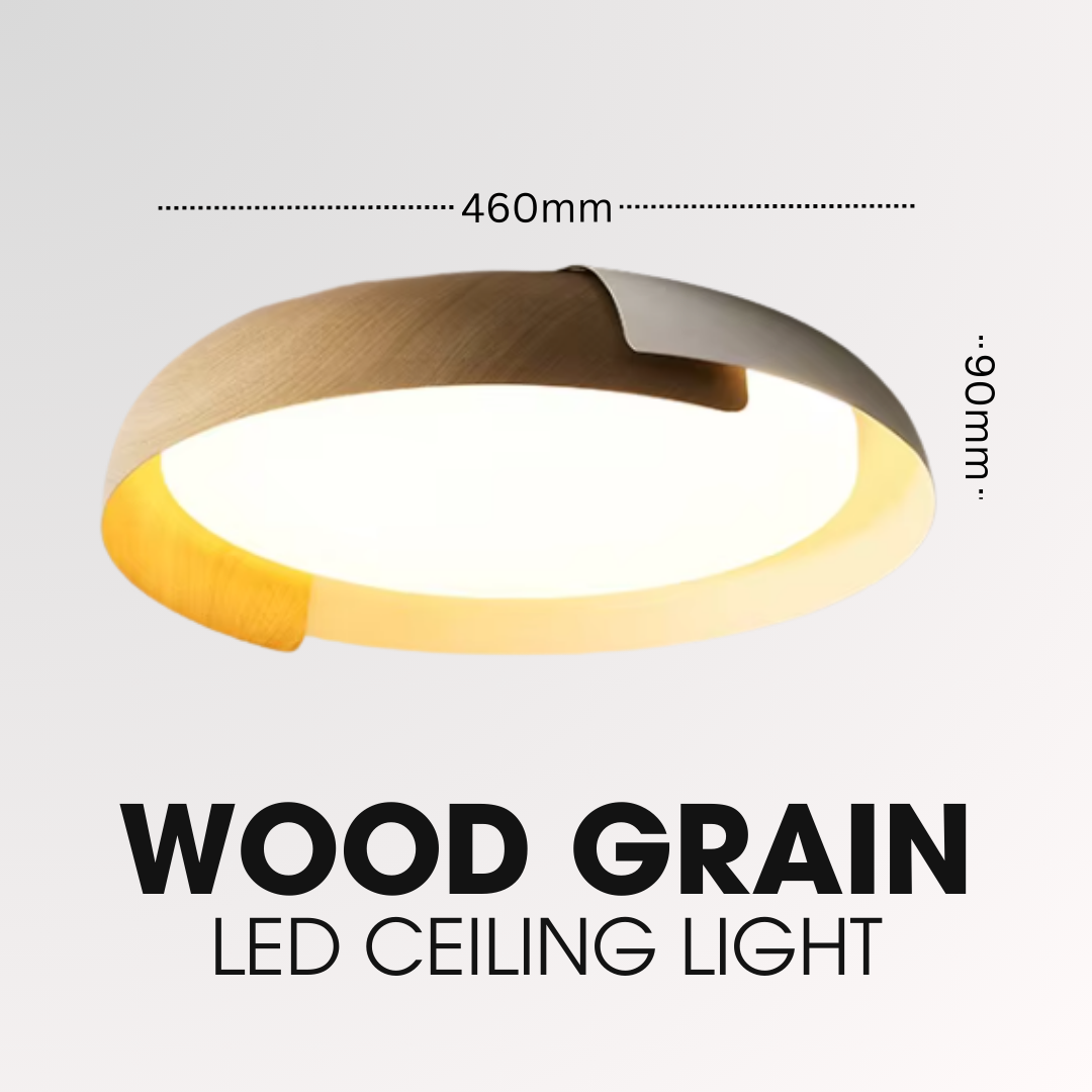 Premium Harmony LED Ceiling Light 46cm White Light Wood Black Dark Wood Remote Dimmable Available