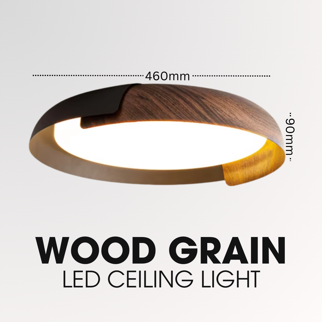 Premium Harmony LED Ceiling Light 46cm White Light Wood Black Dark Wood Remote Dimmable Available