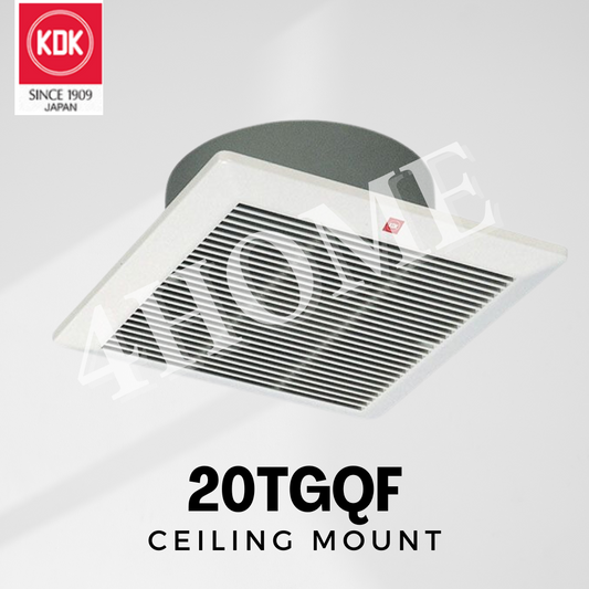KDK 20TGQF 20CQT1 Exhaust Fan Ceiling Mount Ventilating Ventilation Fan 4HOME SINGAPORE - 4HOME