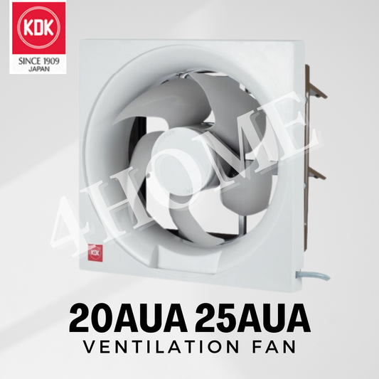 KDK 20AUA 25AUA 30AUA 20AUH 25AUH 30AUH Exhaust Fan Wall Mount Ventilation Fan 20 25 30 AUH 4HOME SINGAPORE - 4HOME
