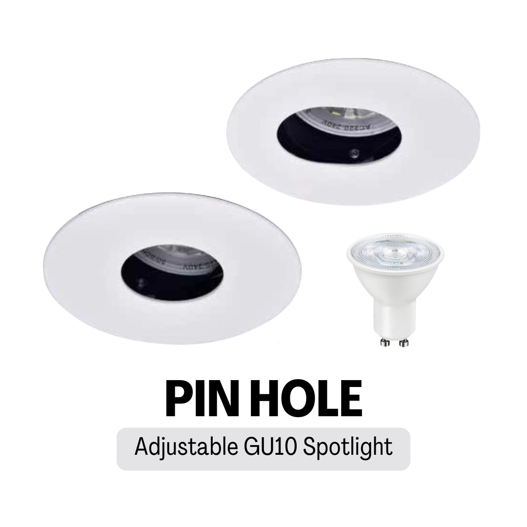 Invisible Adjustable Pin hole Round GU10 Recessed Spotlight Narrow Angle 4HOME SINGAPORE - 4HOME