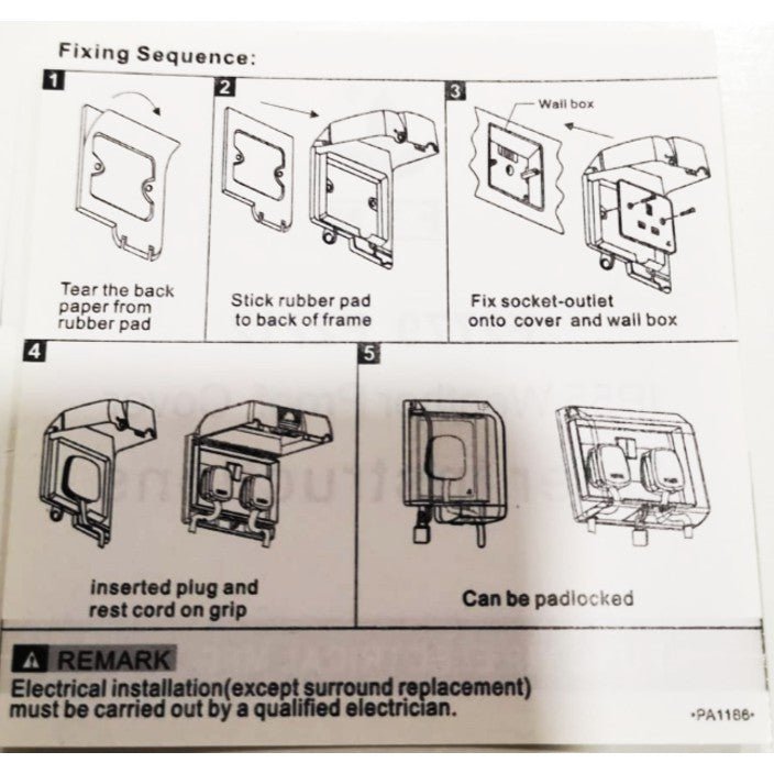 FYM Weatherproof Socket Cover Switch Cover Waterproof Protector Cover 1G 2G 1Gang 2Gang 4HOME SINGAPORE - 4HOME