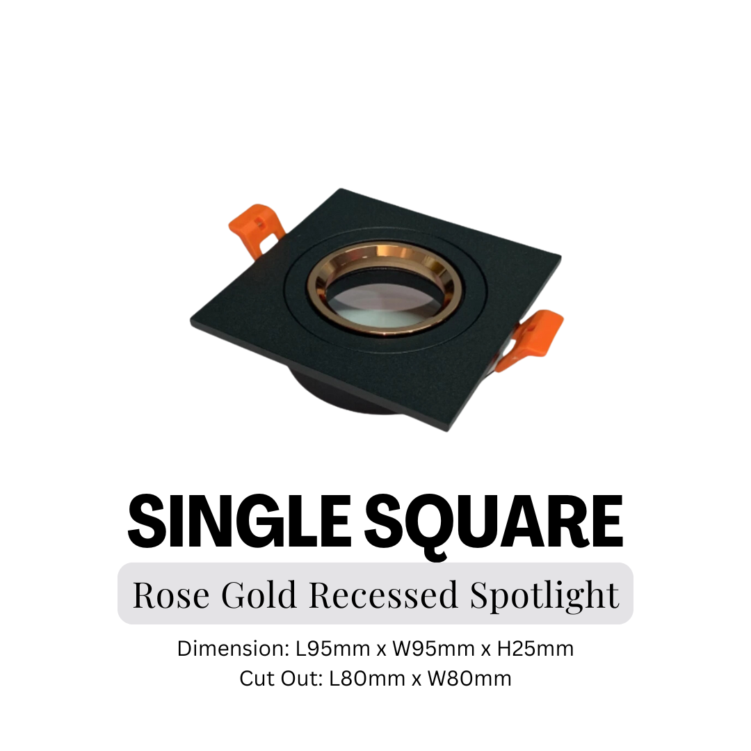 Black White Rose Gold GU10 Recessed Spot Light Single head double head Triple head 4HOME SINGAPORE - 4HOME