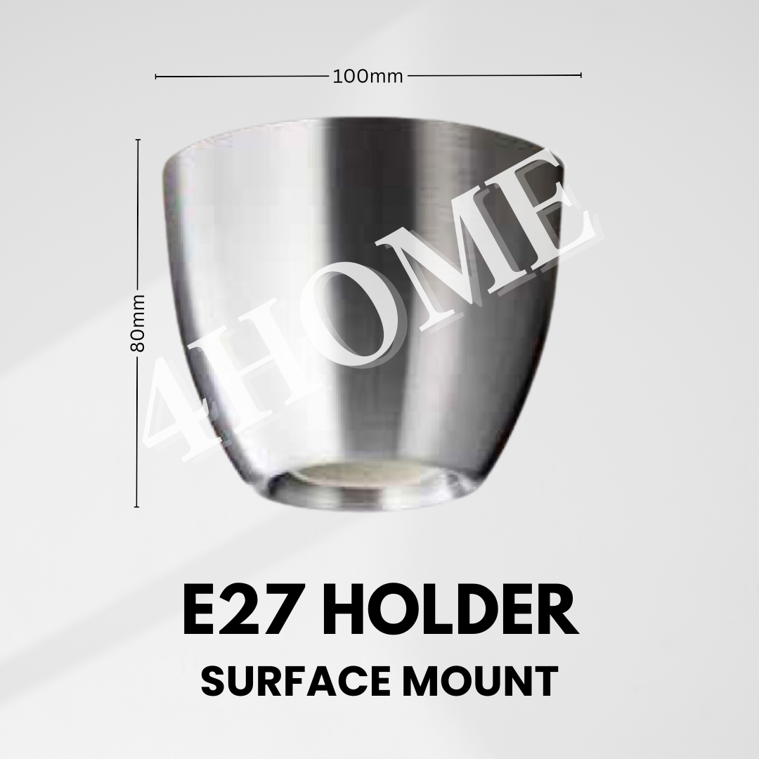 E27 Lamp Holder Ceiling Light Wall Light Bulb Holder White Chrome Wood Rose Gold 4HOME SINGAPORE - 4HOME