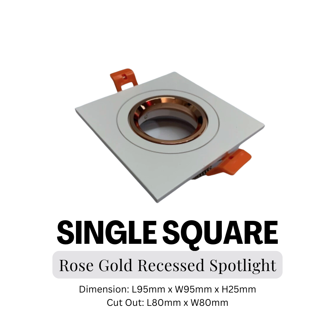 Black White Rose Gold GU10 Recessed Spot Light Single head double head Triple head 4HOME SINGAPORE - 4HOME