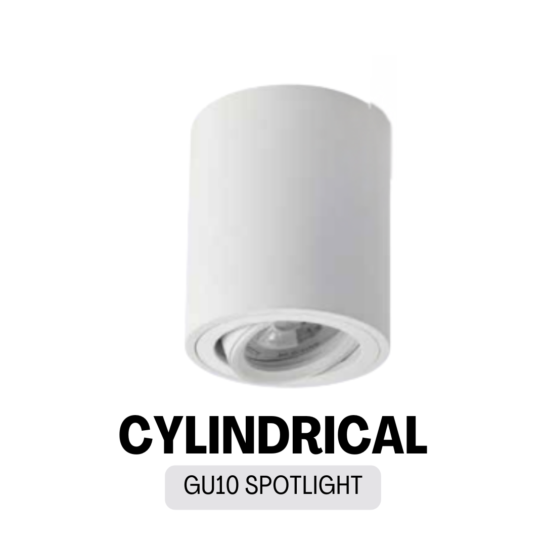 Premium Cylindrical Round Adjustable GU10 Spotlight Black White Rose Gold Replaceable Rotatable 4HOME SINGAPORE - 4HOME