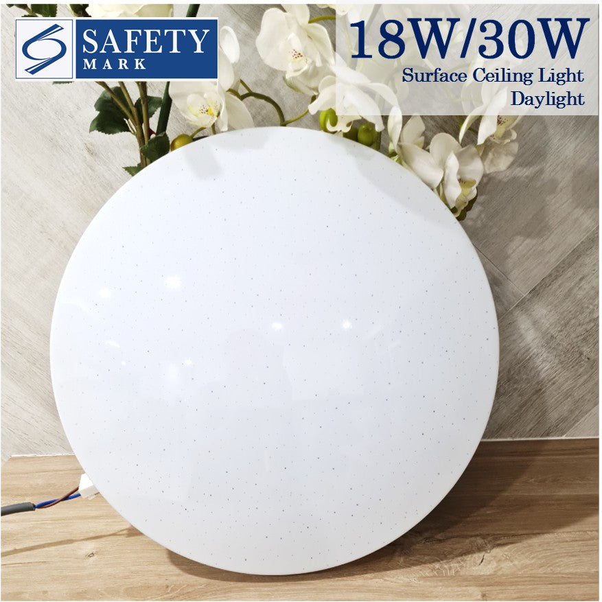 4HOME SINGAPORE LED Ceiling Light Dimmable Glittering Effect SG Safety Mark 18W 36W Shimmering Surface Panel Dimmable Daylight - 4HOME