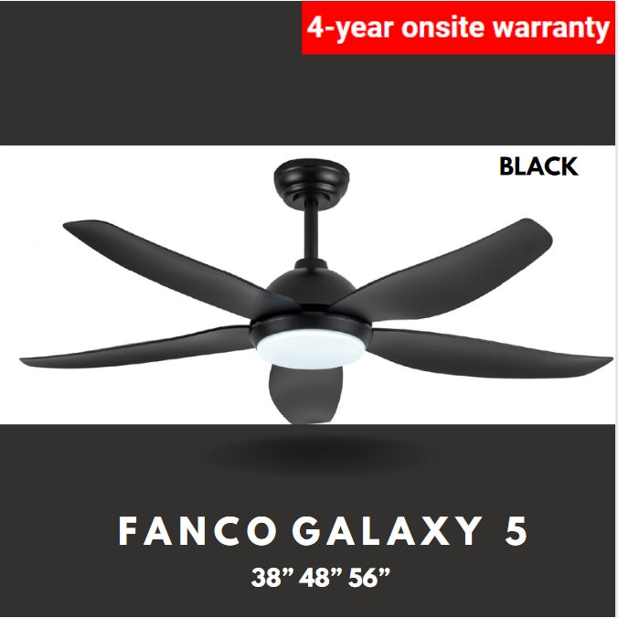 FANCO Galaxy 5 DC Ceiling Fan 5 Blades 24W 38 48 56 Inch 4HOME SINGAPORE - 4HOME