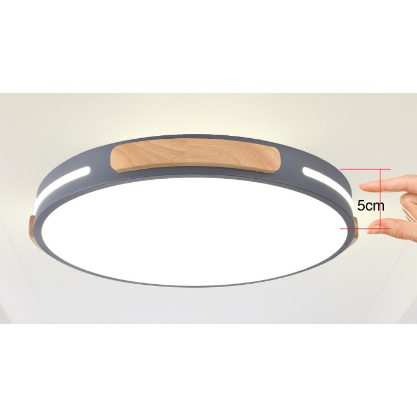 4HOME SINGAPORE 18W 24W 36W White Grey with Wood LED Nordic Ceiling Light - 4HOME