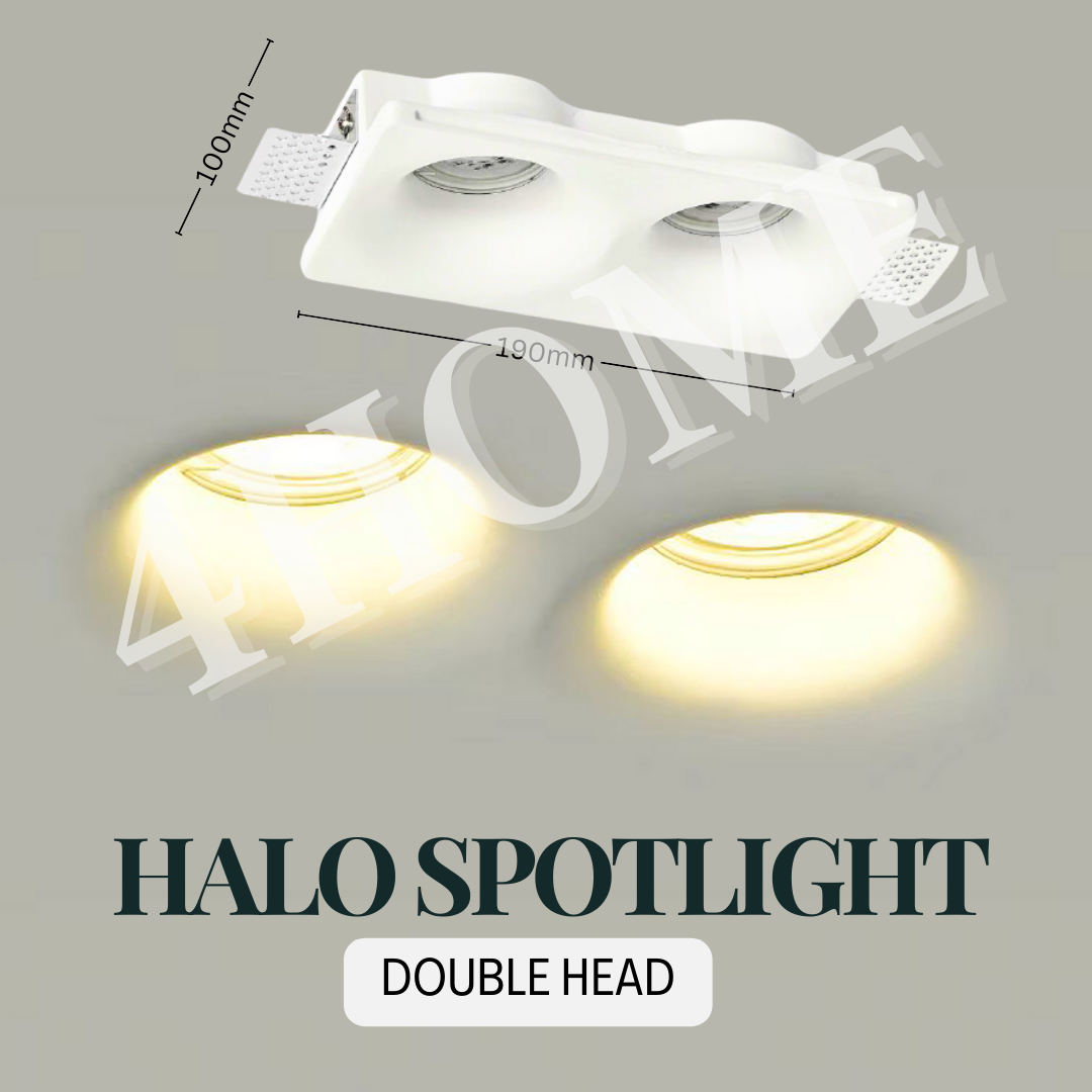 Gypsum Plaster Board Trimless Recessed Halo GU10 Spotlight Downlight False Ceiling 4HOME SINGAPORE - 4HOME