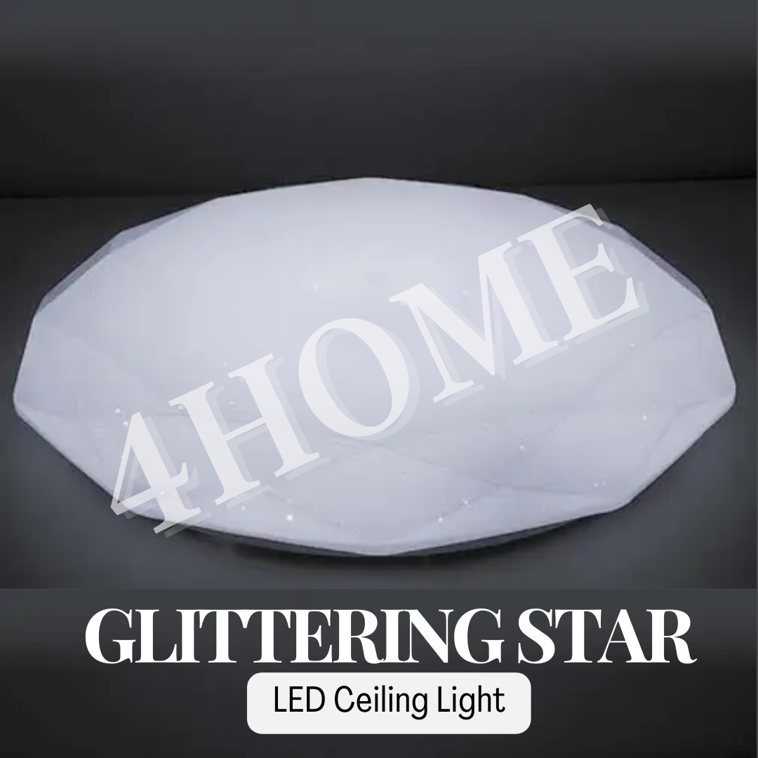 Glittering Star Design LED Ceiling Light Tri-tone Daylight Warm White Remote Control 4HOME SINGAPORE - 4HOME