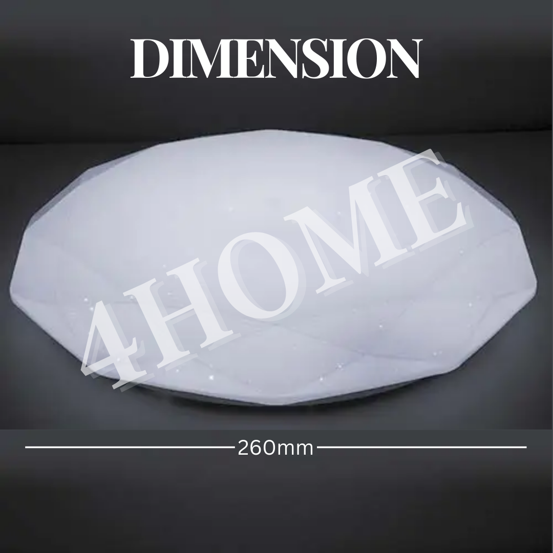Glittering Star Design LED Ceiling Light Tri-tone Daylight Warm White Remote Control 4HOME SINGAPORE - 4HOME