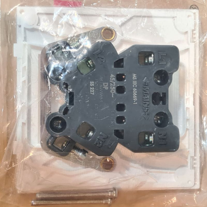 Legrand Belanko S 45A Double Pole Cooker Switch 4HOME SINGAPORE - 4HOME