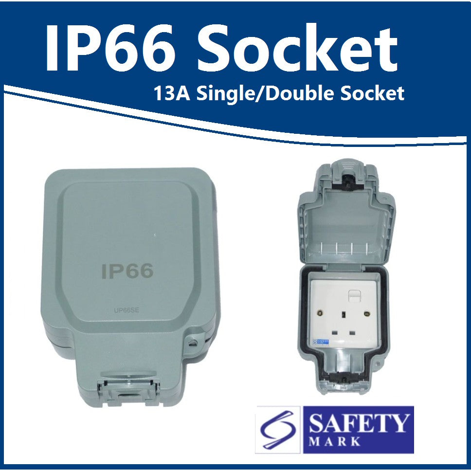 FYM IP66 Weatherproof Waterproof Single Double Switch Socket Outlet 13A 4HOME SINGAPORE - 4HOME