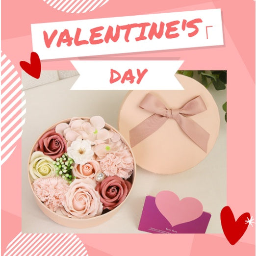 Floral Rose Gift Box with Fairy Light + Lavender Candle Gift Set for Girlfriend Birthday Wife Mother Mum Romantic 4HOME SINGAPORE - 4HOME