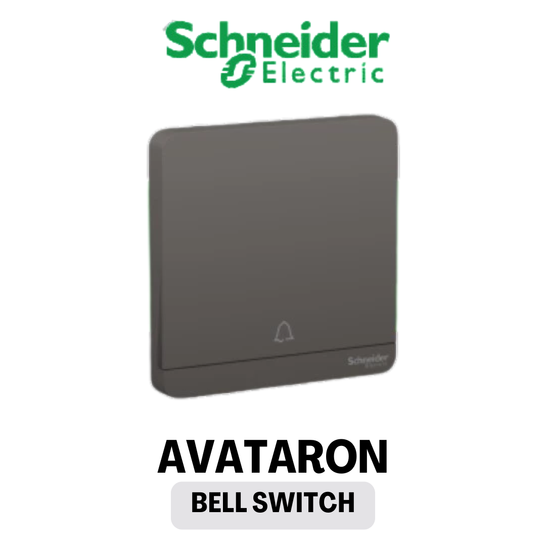 Schneider Electric AvatarOn 1Gang Door Bell Press Switch Hairline Wine Gold Dark Wood Dark Grey White 4HOME Singapore - 4HOME