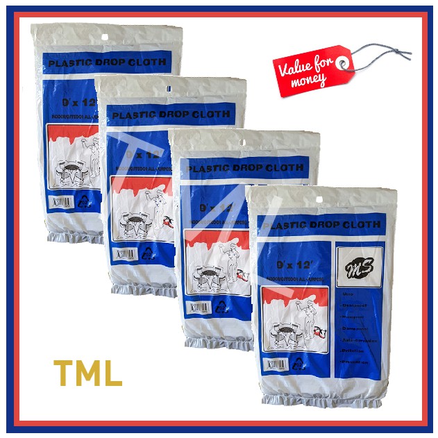 Nippon Paint / MS / EzStik Plastic Drop Cloth Drop sheet Painting Sheet Dropsheet Dropcloth 4HOME SINGAPORE - 4HOME