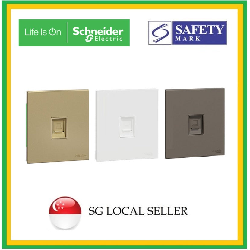 Schneider Avataron C RJ11 Telephone Socket (Wine Gold, Dark Grey, White) 4HOME SINGAPORE - 4HOME