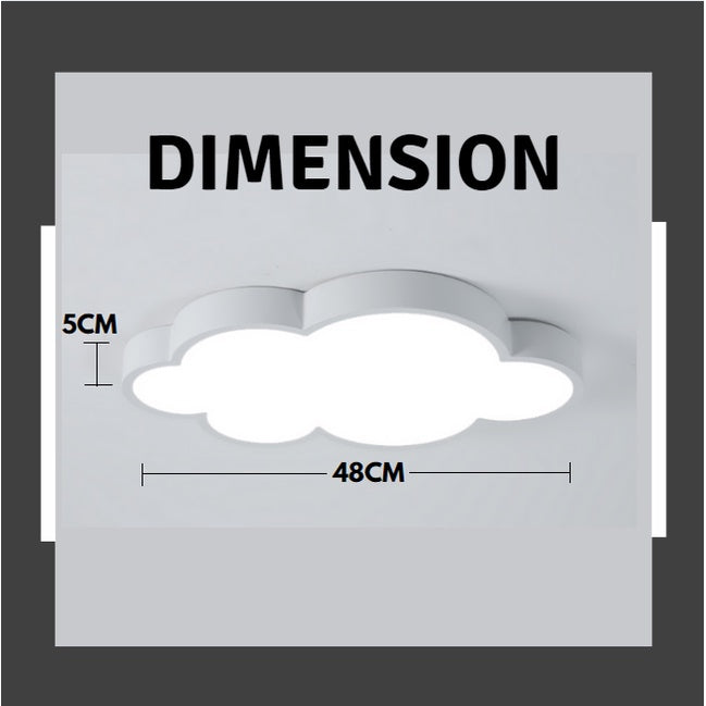 4HOME SINGAPORE 30W Nordic LED Ceiling Light Cloud Design- Daylight Kids Children Room - 4HOME