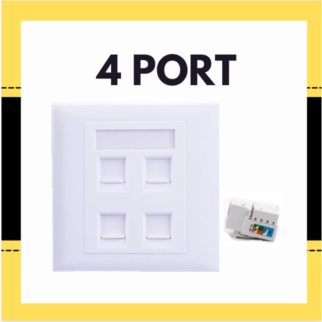 2Port 4Port Data RJ45 Socket for CAT6 4HOME SINGAPORE - 4HOME