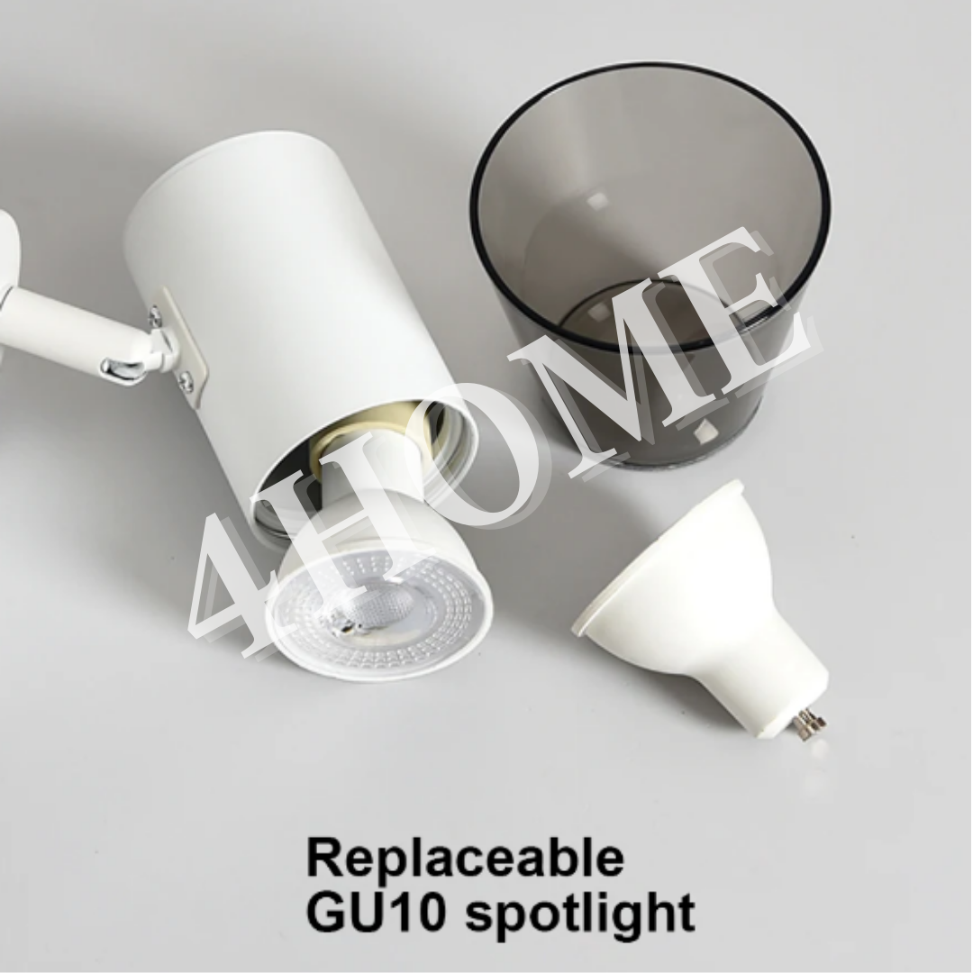 Premium GU10 Wall Light with ON OFF Switch Dark Wood Light Wood Black White 4HOME SINGAPORE - 4HOME