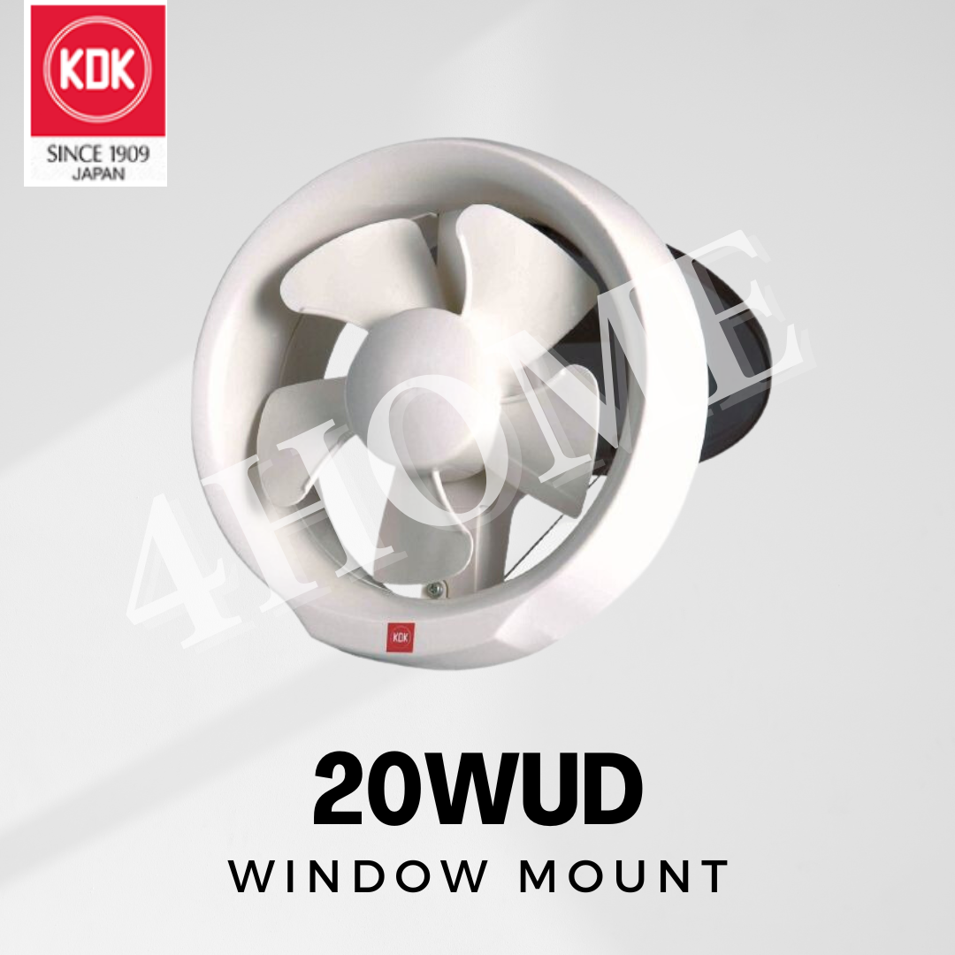 KDK 20WUD Exhaust Fan Window Mount Ventilating Fan Ventilation Fan Glass 20 WUD 4HOME SINGAPORE - 4HOME