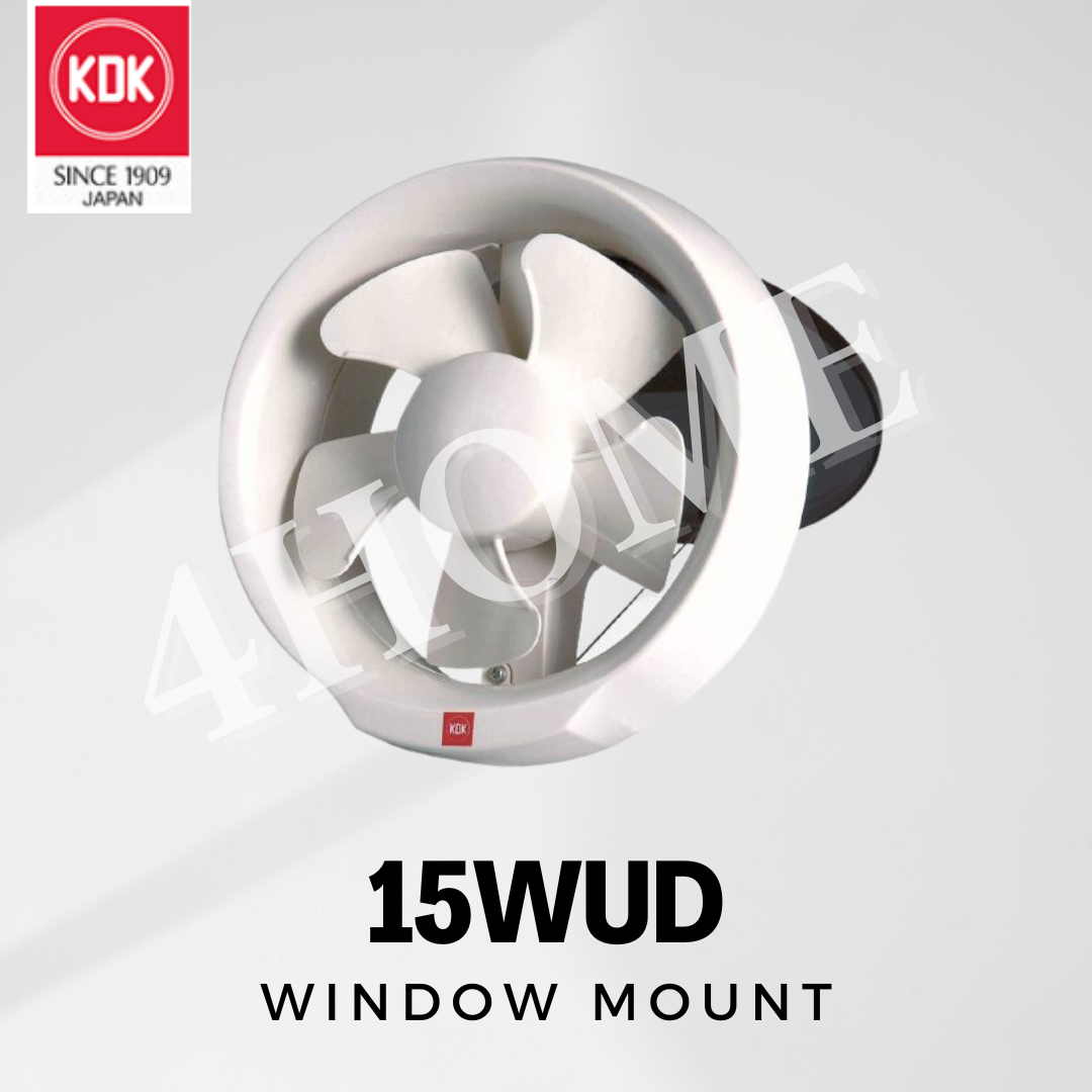 KDK 15WUD Exhaust Fan Window Mount Ventilating Fan Ventilation Glass 15 WUD 4HOME SINGAPORE - 4HOME