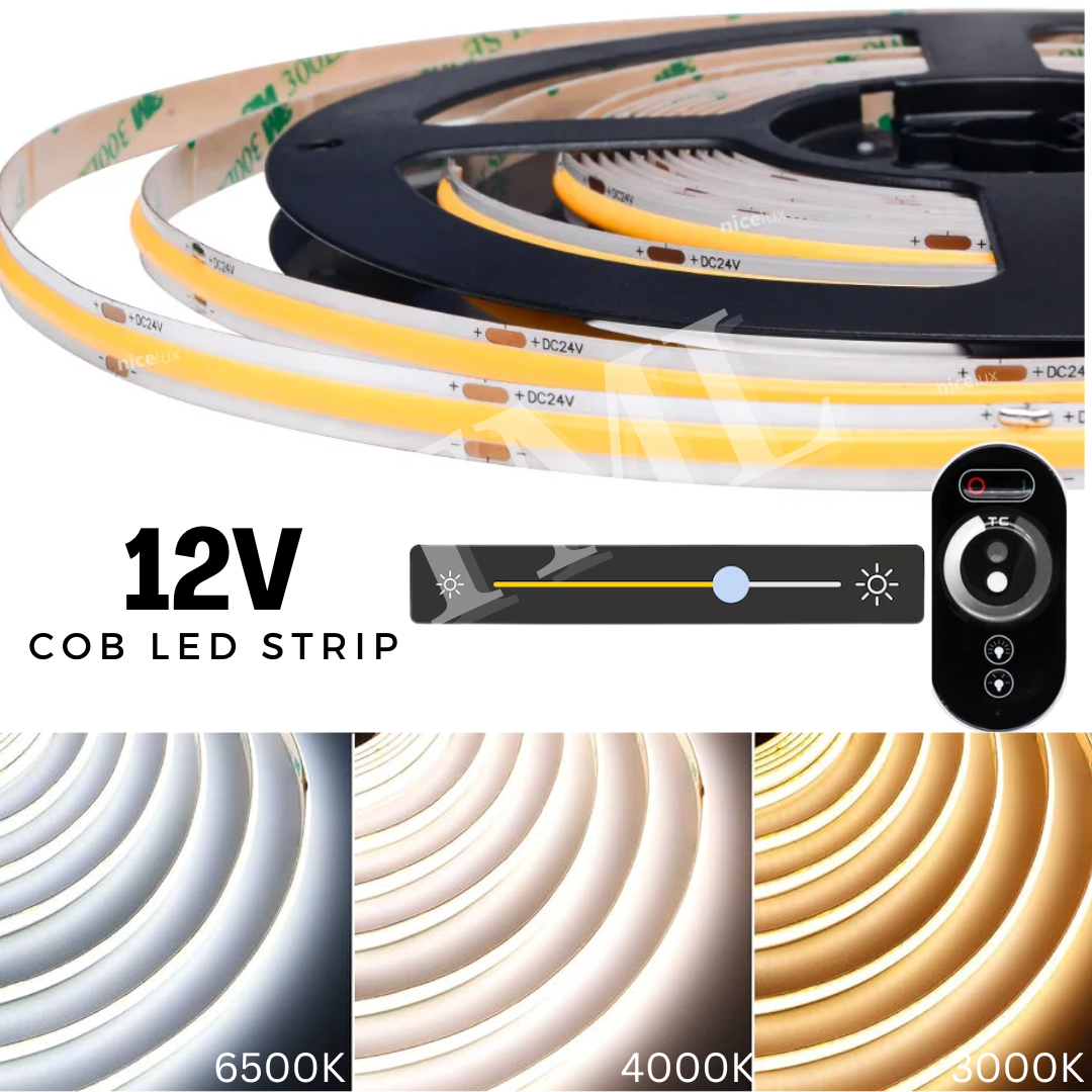 COB LED Striplight Strip Light 5meters Extra Bright Improved Version 12V 4HOME SINGAPORE - 4HOME